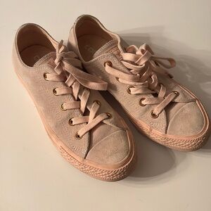 Converse Rare Blush Suede With Rose Gold Hardware